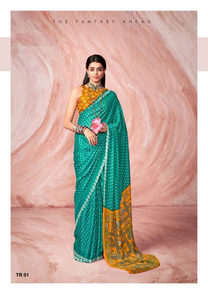 Stavan Tarang New Fancy Silk Designer Printed Saree Collection